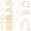   64Pcs 8 Style Brass Earring Hooks KK-PH0005-93-1