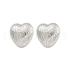 Non-Tarnish Heart 304 Stainless Steel Ear Studs EJEW-L290-029P-1