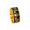 Stainless Steel Enamel Triquetra/Trinity Knot Finger Rings PW-WG80958-11-1