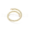 2Pcs 2 Colors Electroplate Non-magnetic Synthetic Hematite Bead Cuff Rings RJEW-JR00904-01-5