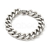 1Pc 201 Stainless Steel Cuban Link Chain Bracelet for Men Women BJEW-DJ0001-63-1