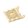 Brass Micro Pave Clear Cubic Zirconia Pendants KK-U064-04G-2