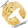 Textured 304 Stainless Steel Open Cuff Ring for Unisex MC1098-2-1