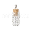 Glass Bottles Pendants PALLOY-JF03913-01-1
