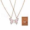 2Pcs Iron Matching Butterfly Pendant Necklaces for Mother Daughter Friends JN1034A-1-2