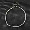 Brass Micro Pave Clear Cubic Zirconia Link Chain Bracelets for Women BJEW-S170-02G-B-1