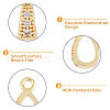 HOBBIESAY Brass Pave Clear Cubic Zirconia Pendants KK-HY0002-79-3