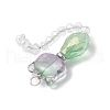 5Pcs Glass Pendants PALLOY-JF04006-5