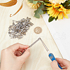 Gorgecraft 150Pcs 3 Styles 201 Stainless Steel Cover Cap STAS-GF0001-19-3
