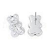 Bear CCB Plastic Stud Earrings for Women EJEW-Q382-04B-P-2