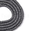 Matte Style Electroplate Non-magnetic Synthetic Hematite Flat Round Beads Strands X-G-M007-77-2