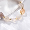 Natural Cherry Blossom Agate Beaded Bracelets for Women G-P563-07P-15-2