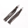 Brass Snake Chain Tassel Big Pendants KK-O092-10-1