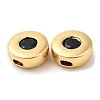 Brass Micro Pave Cubic Zirconia Beads ZIRC-Q202-18G-01-2