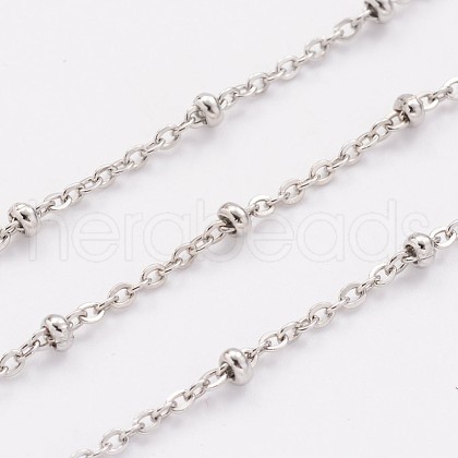 Tarnish Resistant 304 Stainless Steel Cable Chains CHS-K003-01P-0.5MM-1