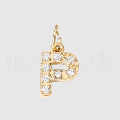 Stainless Steel Cubic Zirconia Pendants with Jump Rings X-FIND-PW0024-08P-1