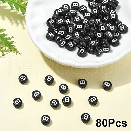 Opaque Acrylic Horizontal Hole Beads SACR-YW0001-70B-1