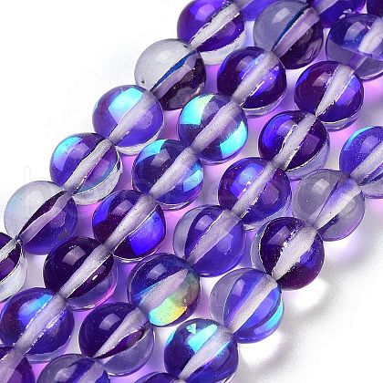 Transparent Glass Beads GLAA-B022-8mm-09-1
