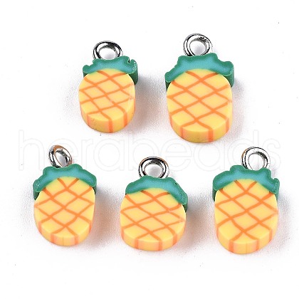 Handmade Polymer Clay Charms X-CLAY-T016-57-1