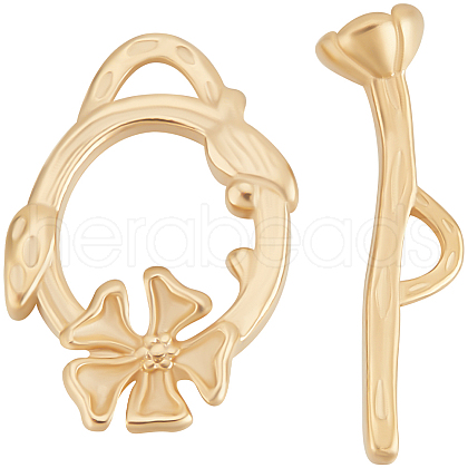 Beebeecraft 10Pcs Eco-friendly Brass Toggle Clasps KK-BBC0016-03-1