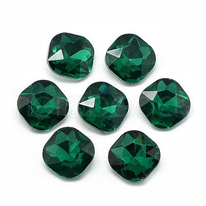 Pointed Back Glass Rhinestone Cabochons RGLA-T032-10x10mm-16-1