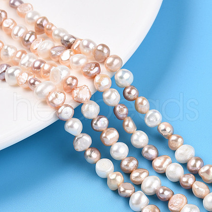 Natural Cultured Freshwater Pearl Beads Strands PEAR-N014-05M-01-1
