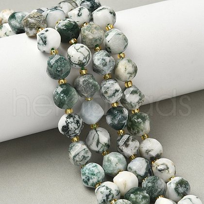 Natural Tree Agate Beads Strands G-U023-A15-01-1