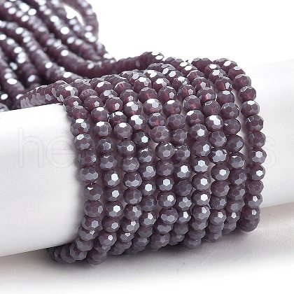 Electroplate Opaque Glass Beads Strands EGLA-A035-P3mm-A11-1