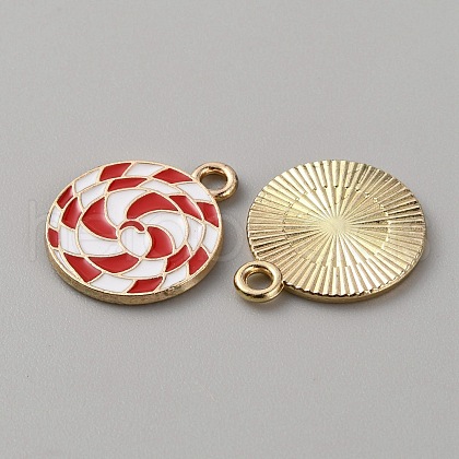 Christmas Themed Alloy Enamel Pendants ENAM-WH0058-017H-1
