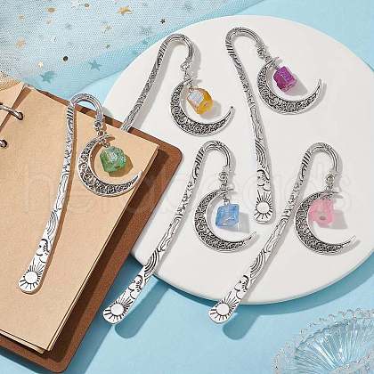 Alloy Hook Bookmark AJEW-JK00316-S-1