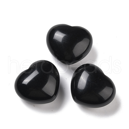 Mother's Day Gifts Natural Obsidian Heart Love Stone G-M393-02-1