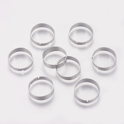 Tarnish Resistant 316 Surgical Stainless Steel Finger Ring Settings STAS-I090-01P-1