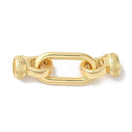 Rectangle Rack Plating Brass Fold Over Clasps KK-A225-01A-G-1
