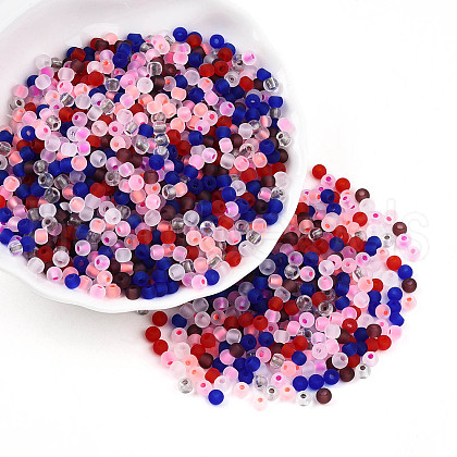 Frosted Glass Seed Beads SEED-N007-21B-1