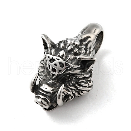 304 Stainless Steel Pendants STAS-C053-14AS-1