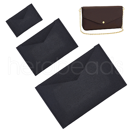 WADORN 3Pcs 3 Style Wool Felt Envelope Purse Insert Organizer FIND-WR0006-70A-1