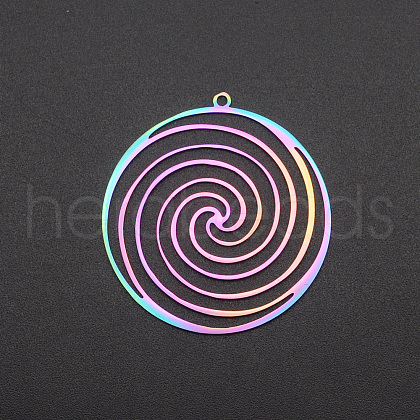 Ion Plating(IP) 201 Stainless Steel Pendants STAS-R111-JA535-1