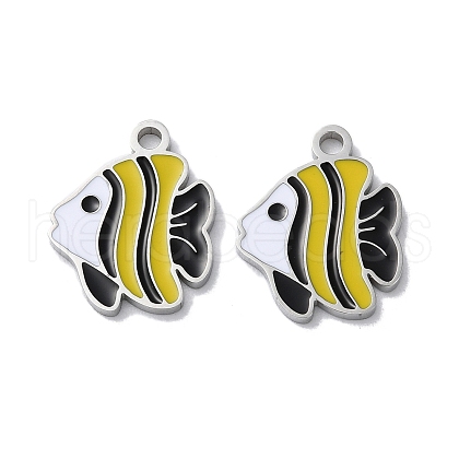 304 Stainless Steel Pendants STAS-C083-10P-01-1