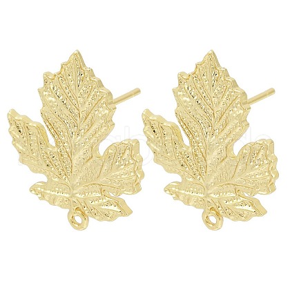 Brass Stud Earring Findings KK-Z099-04G-02-1