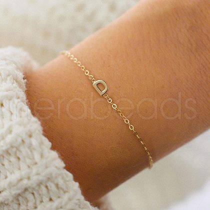 Simple Style Alloy Letter Link Bracelets WG5F19A-03-1