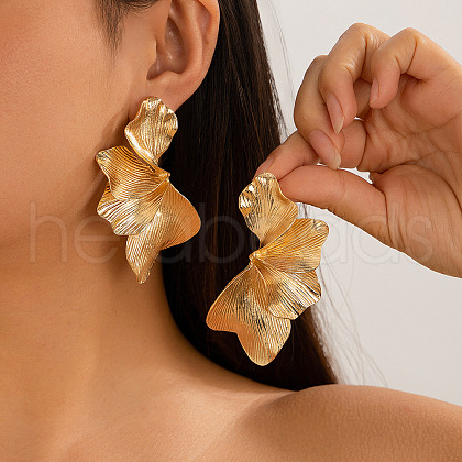Flower Alloy Stud Earrings FS-WG95854-01-1