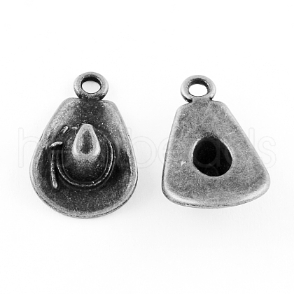 Cowboy Hat Tibetan Style Alloy Pendants TIBEP-S293-005AS-LF-1