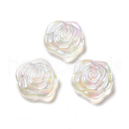 UV Plating Rainbow Iridescent Acrylic Beads PACR-M001-08B-1