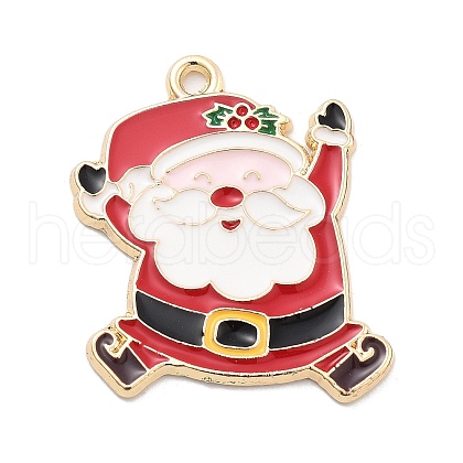 Christmas Theme Alloy Enamel Pendants X-ENAM-D060-04H-1