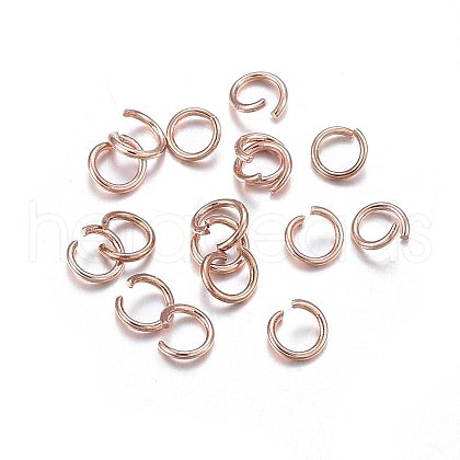 304 Stainless Steel Jump Rings STAS-O107-06RG-B-1
