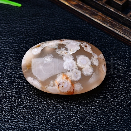 Natural Cherry Blossom Agate Egg Ornament Display Decorations PW-WG2BCA3-03-1