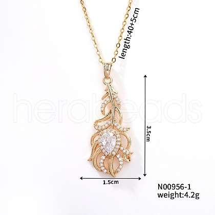 Exquisite Fashion Rose Necklace with Full Rhinestone Water Drop Pendant FM1408-1-1
