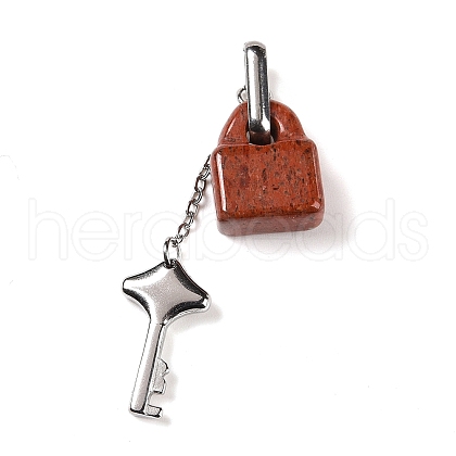 Natural Red Jasper Pendants G-B027-03E-1