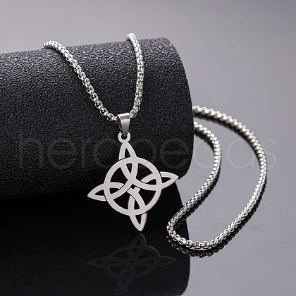 Viking Knot Stainless Steel Pendant Necklaces FS-WG1D0B5-01-1