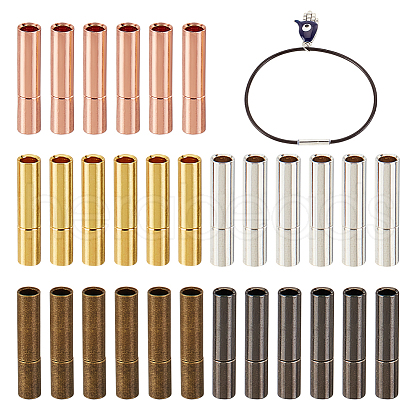 Olycraft 30 Sets 5 Colors Brass Bayonet Clasps KK-OC0001-37D-1